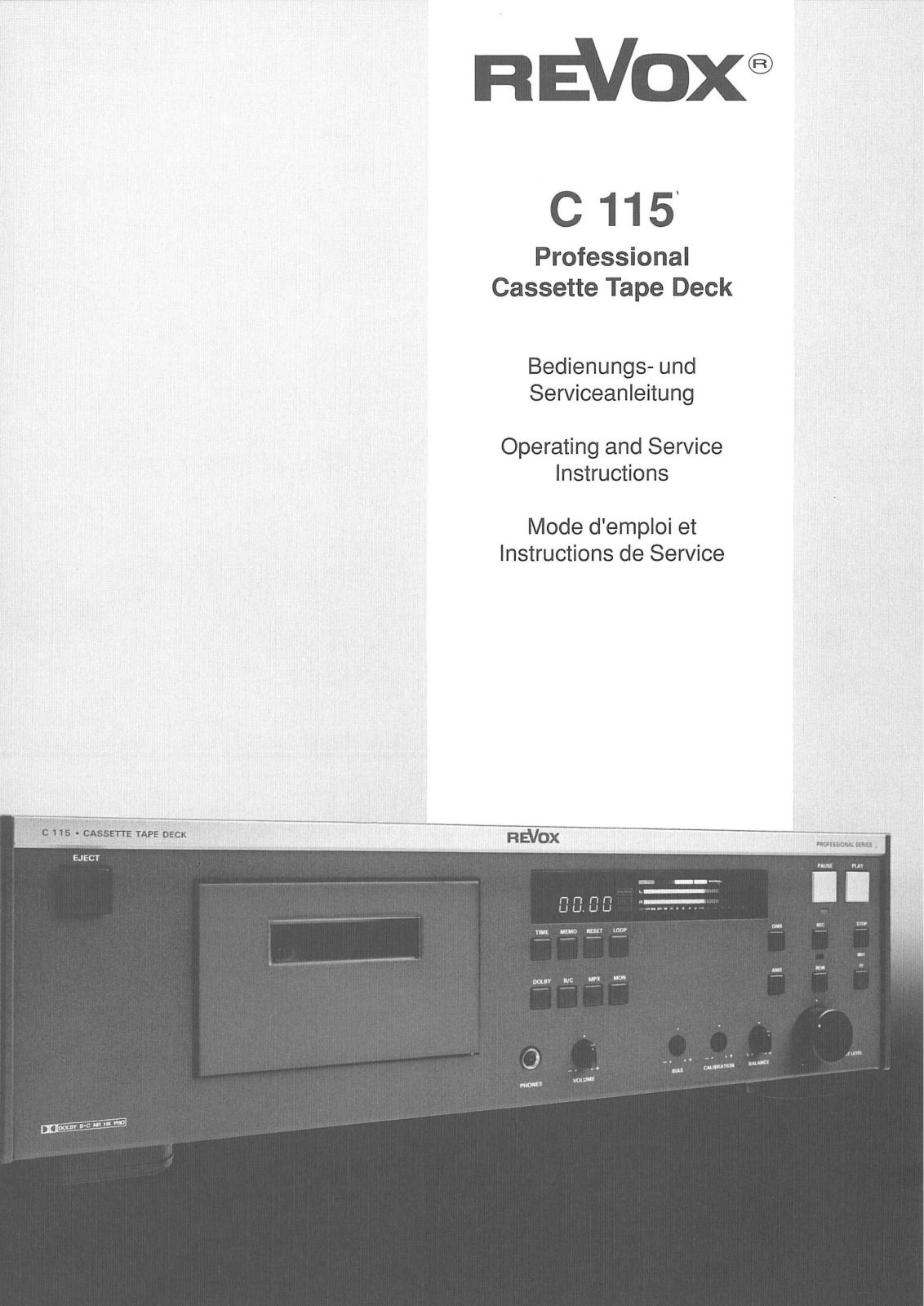 Revox C-115 Service manual