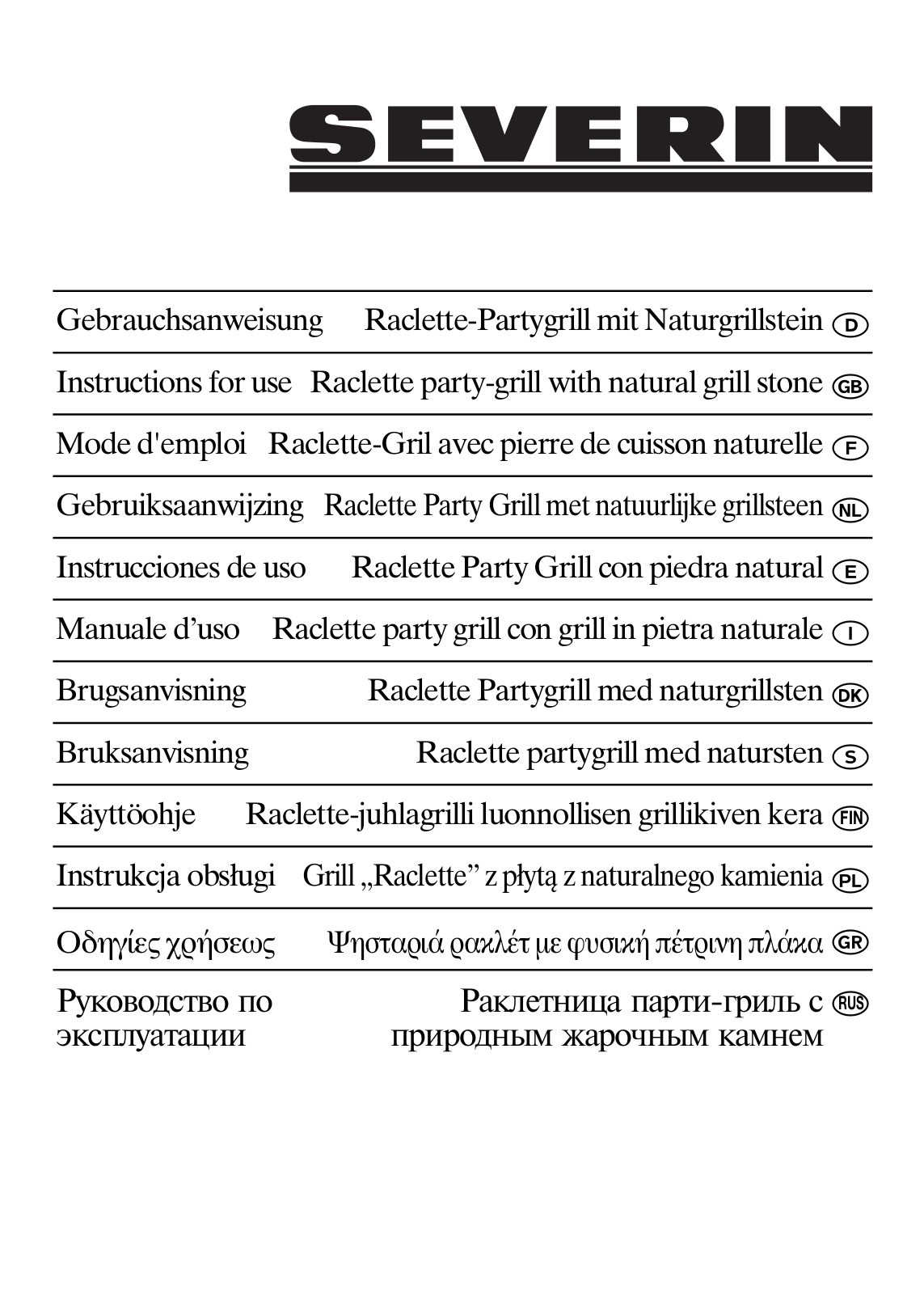 Severin RG 2341 User Manual