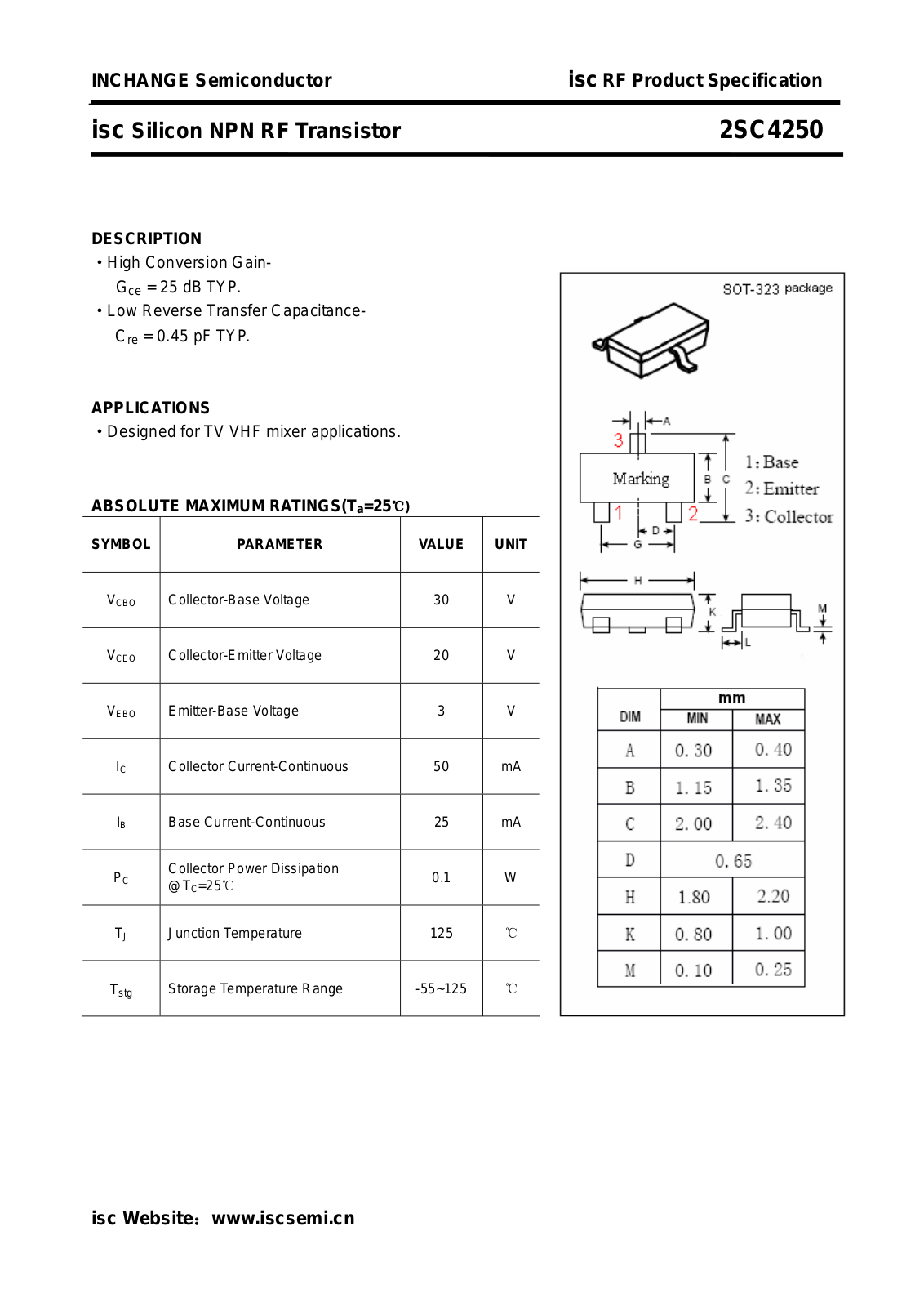Datasheet 2sc4250 Datasheet - ManualMachine.com