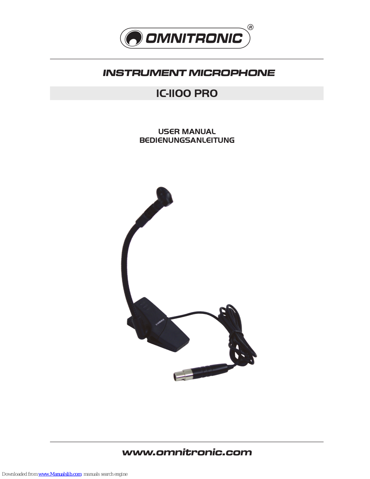 Omnitronic IC-1100 PRO User Manual