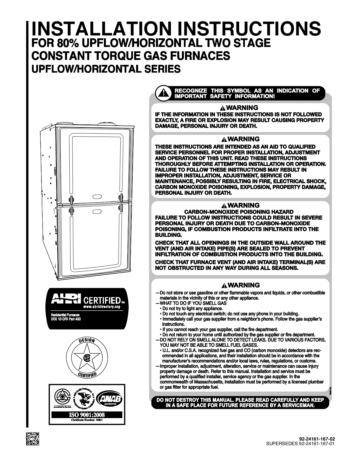 Durastar DR80UT Installation Manual