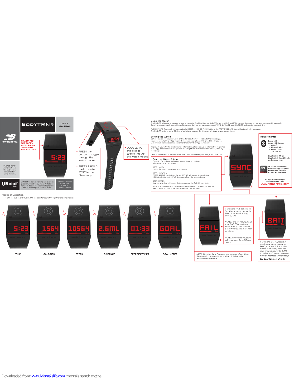 New Balance BodyTRNr User Manual