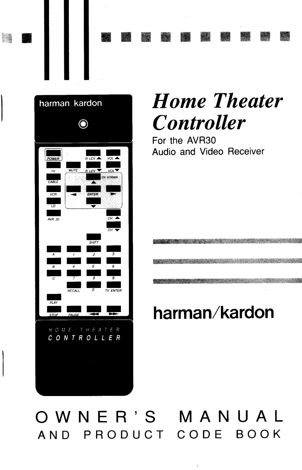 Home AVR 30 User Guide