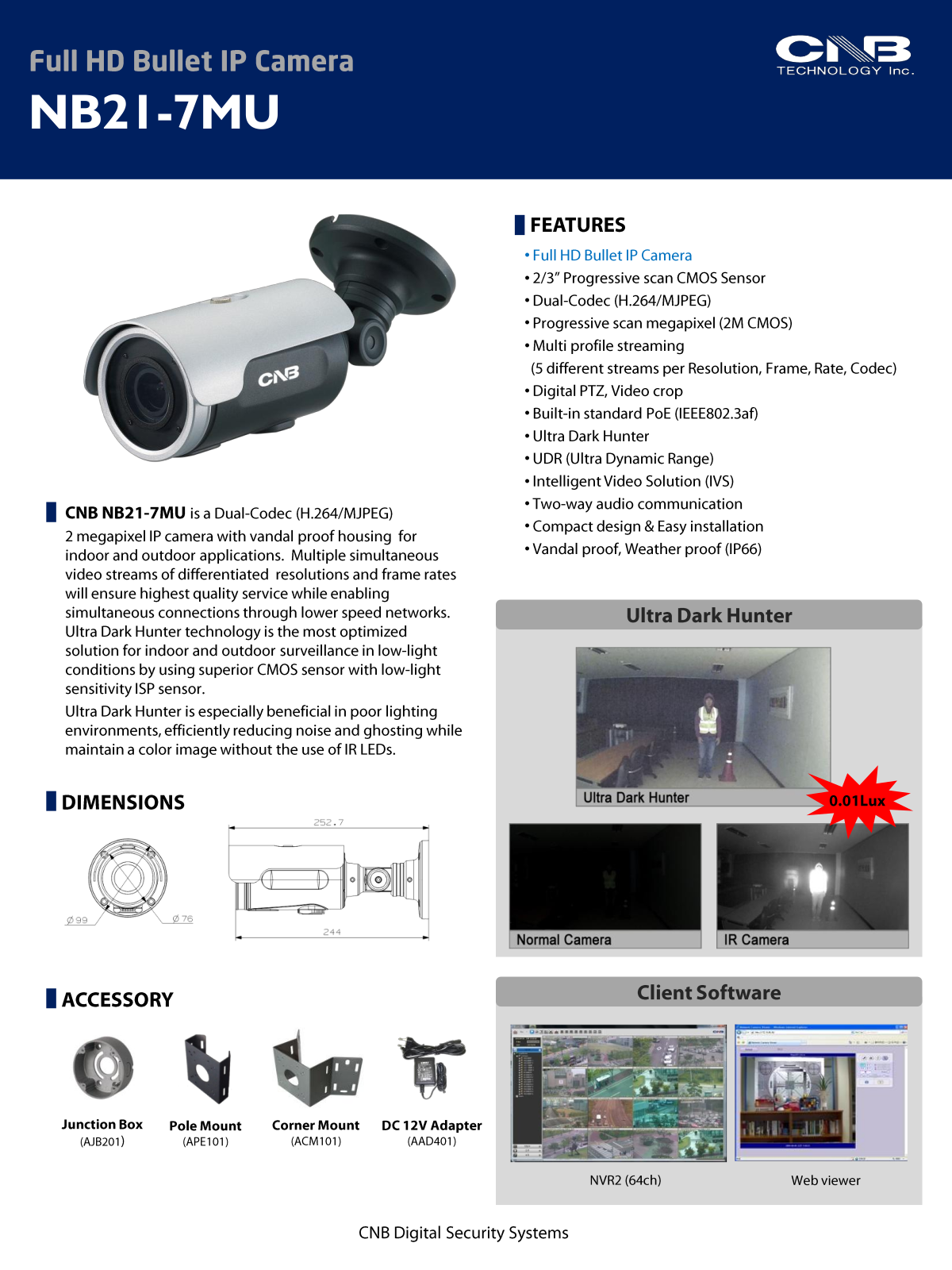 CNB NB21-7MU Specsheet