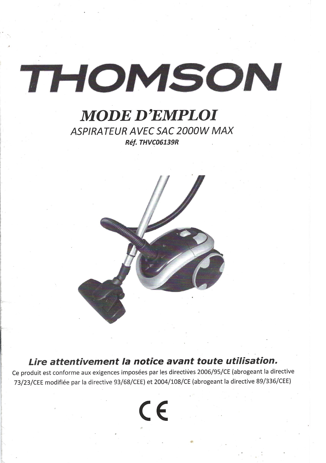 Thomson THVC06139R User Manual