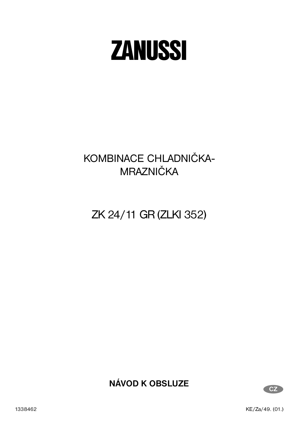 Zanussi ZK 24-11 GR User Manual