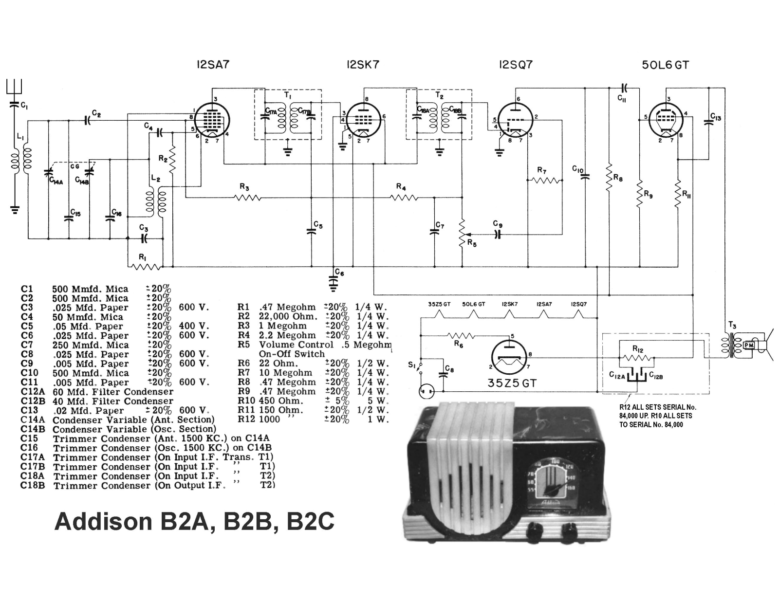 Addison b2a, b2b, b2c schematic