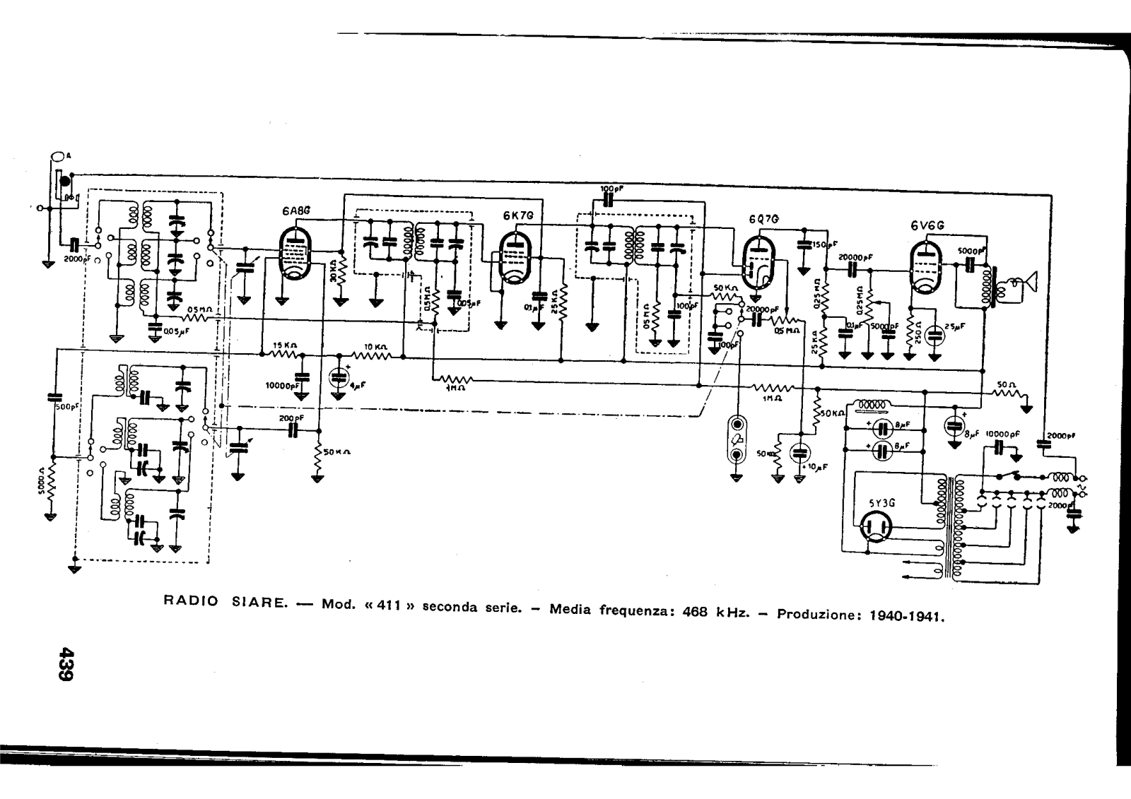 Siare Crosley 411 ii schematic