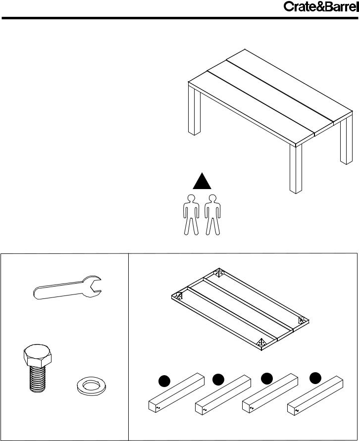 Crate & Barrel Galvin Dining Table Assembly Instruction