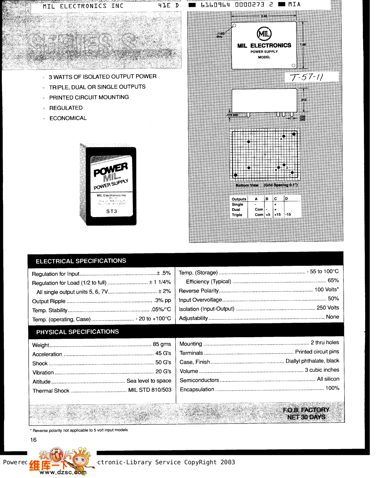 Datasheet SS55 Datasheet (MIL) - ManualMachine.com