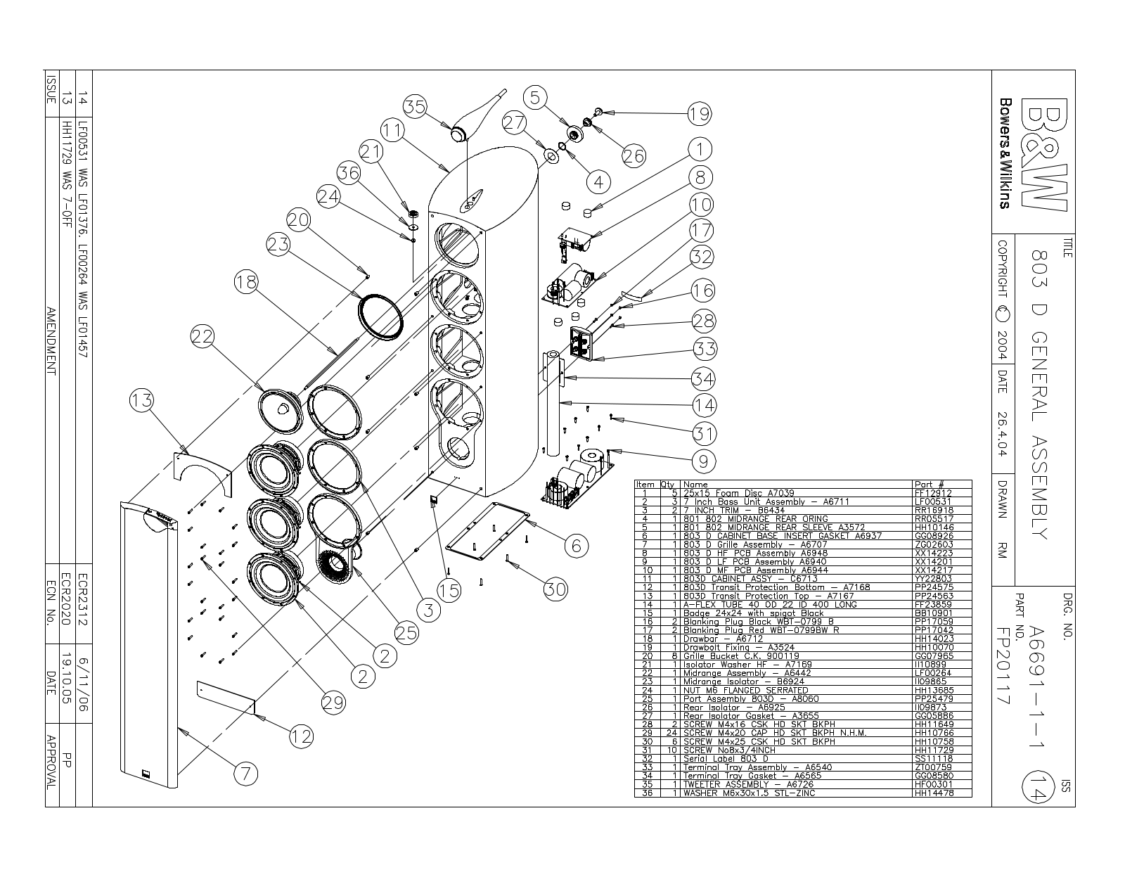 Bowers and Wilkins 803-D Service manual