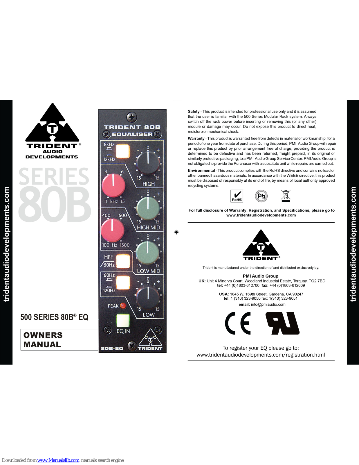 Trident 80B-EQ Owner's Manual