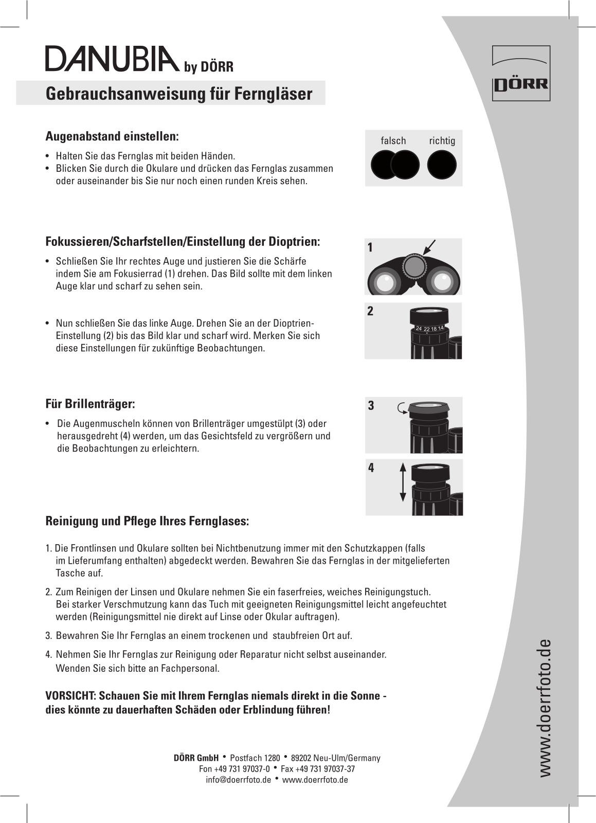 DÖRR BINOCULARS Instruction manual