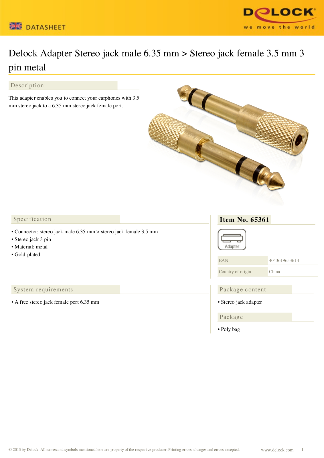 DeLOCK 65361 User Manual