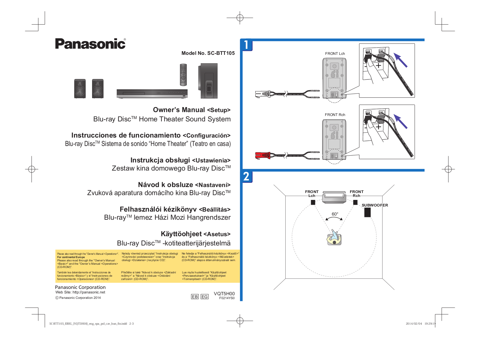 Panasonic SCBTT105EB User Manual