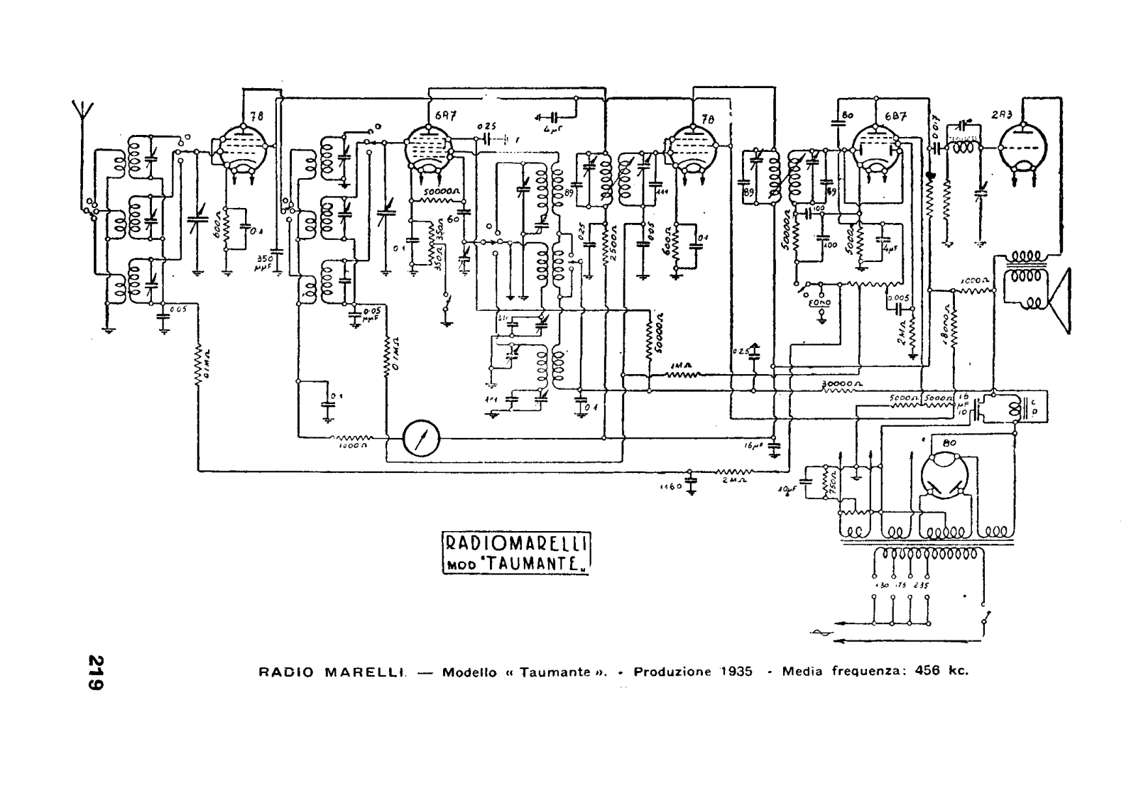 Radiomarelli taumante schematic