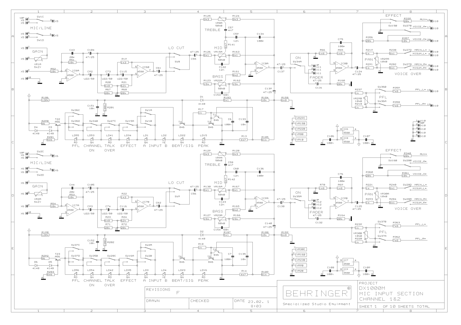 behringer mx8000 power supply schematic