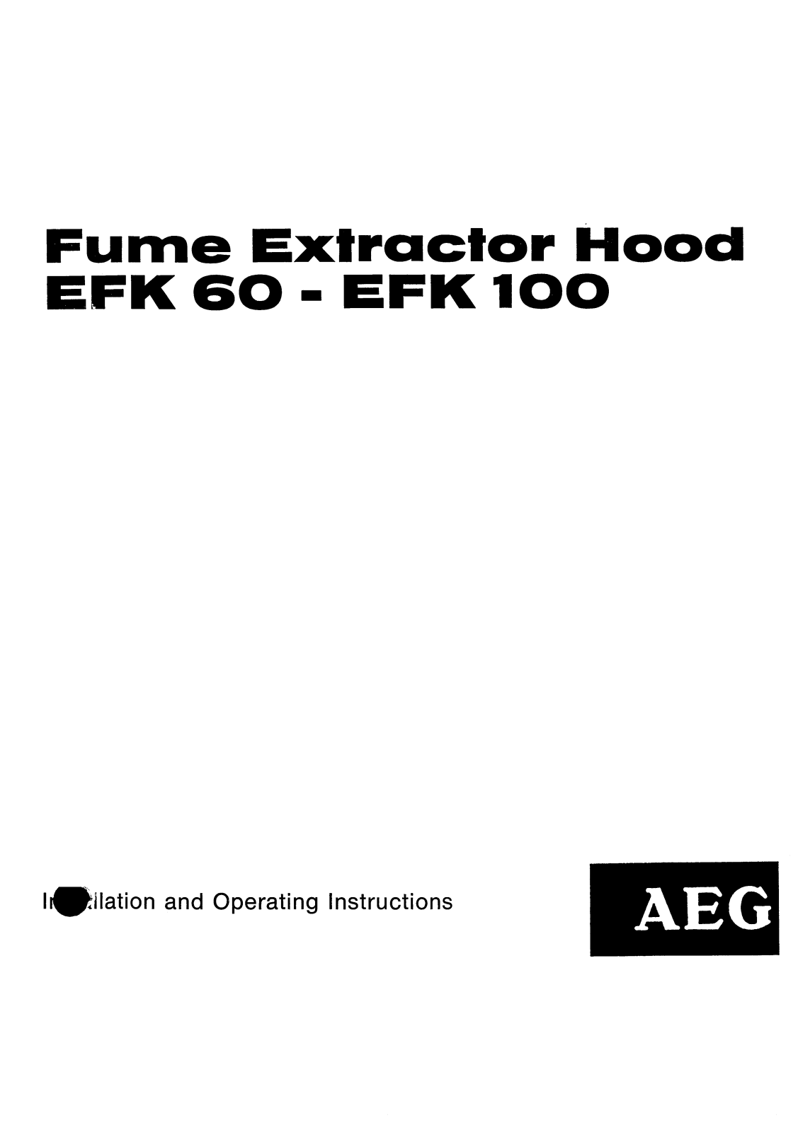 AEG EFK100 User Manual