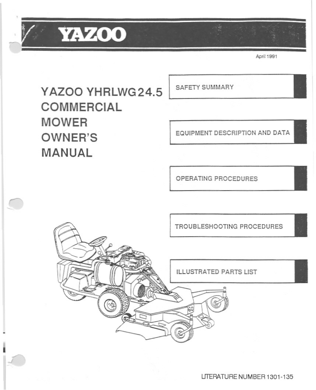 Yazoo/Kees YHRLWG24.5 User Manual