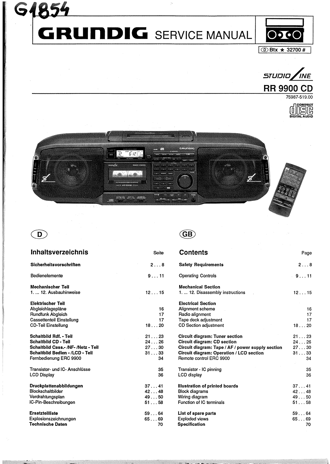 Grundig RR-9900 Schematic