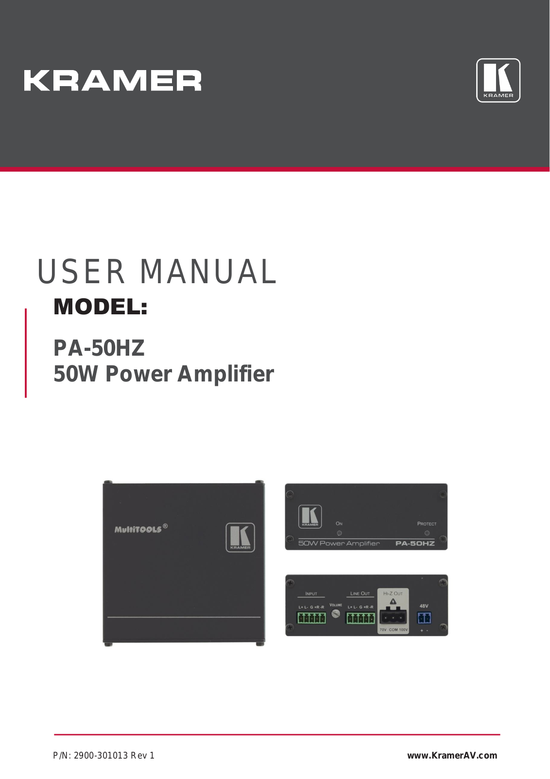 Kramer PA-50HZ Users Manual