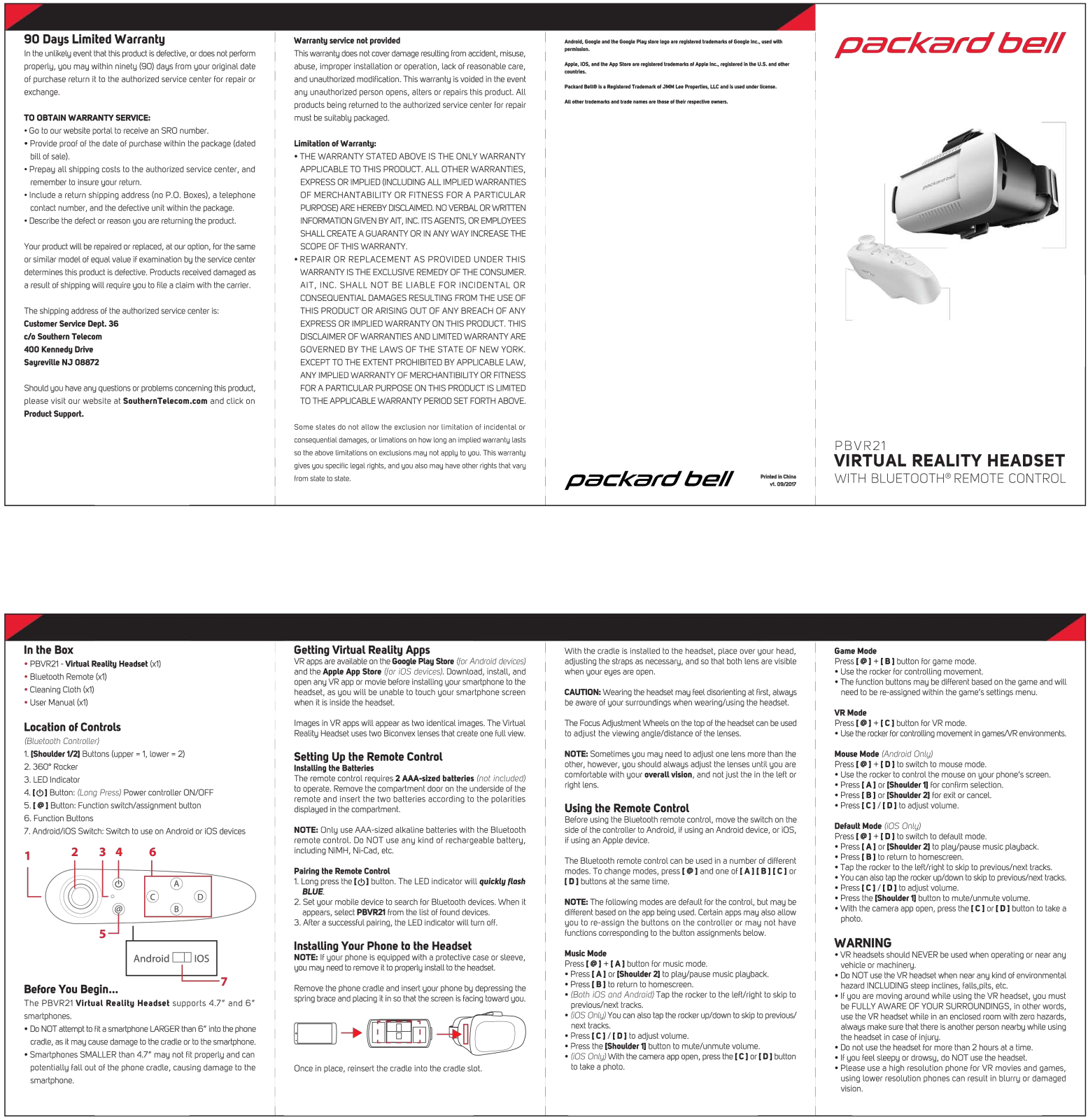 Packard bell PBVR21 User Manual