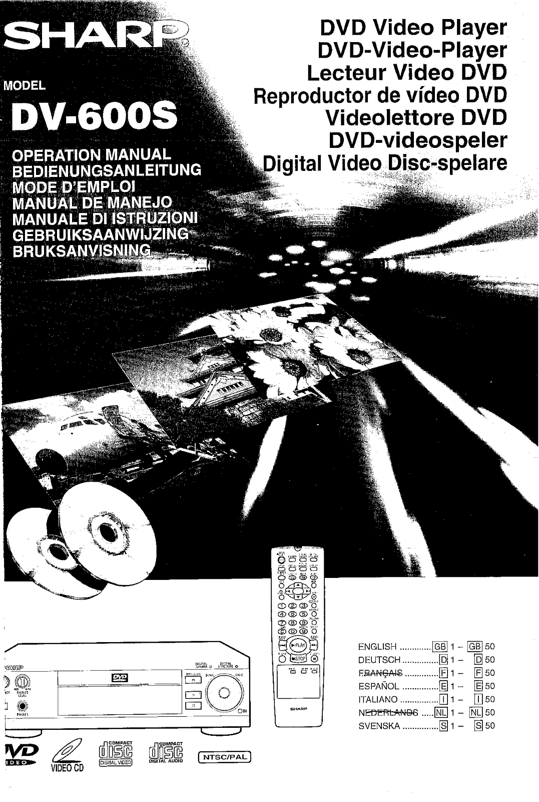 Sharp DV-600S Operating Instruction