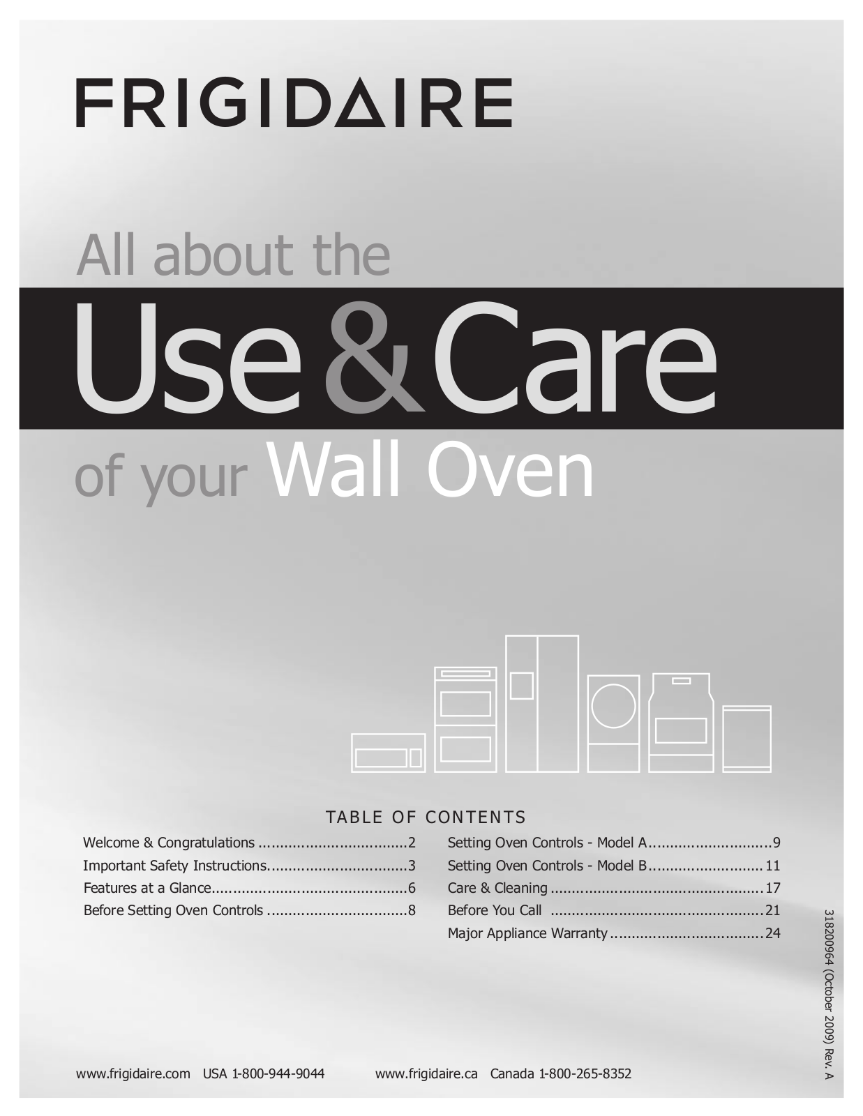 Frigidaire 318200964 User Manual