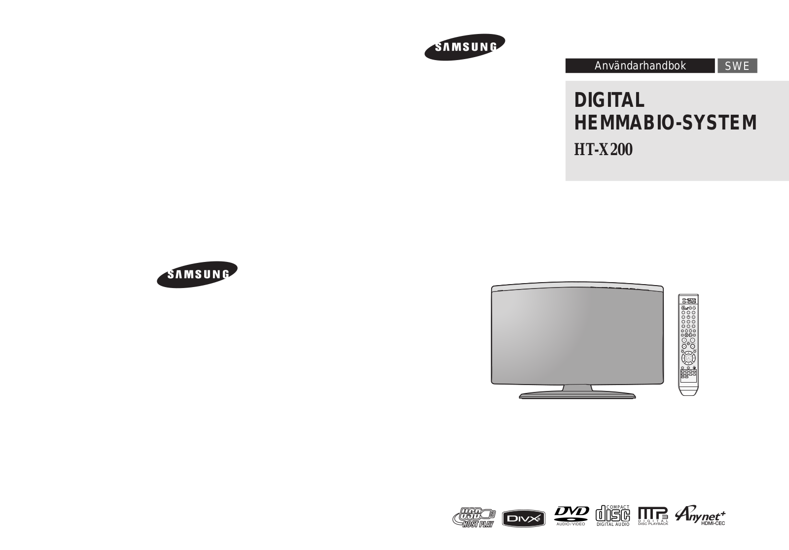 Samsung HT-X200, HT-X200R User Manual