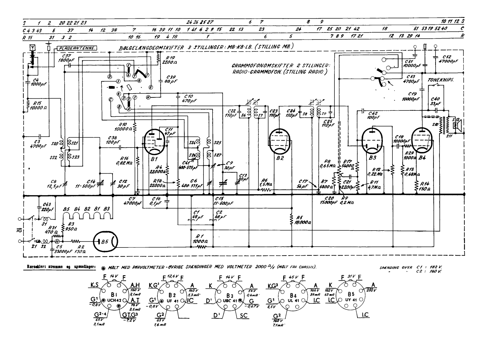 Aristona Klarinet AS31A Schematic