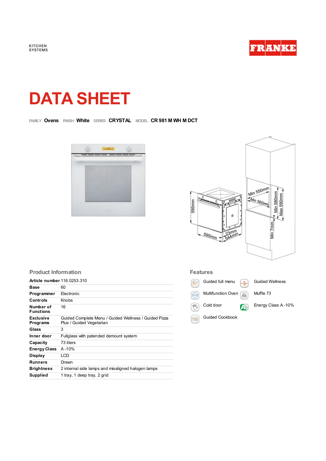 Franke CR 981 M WH M User Manual