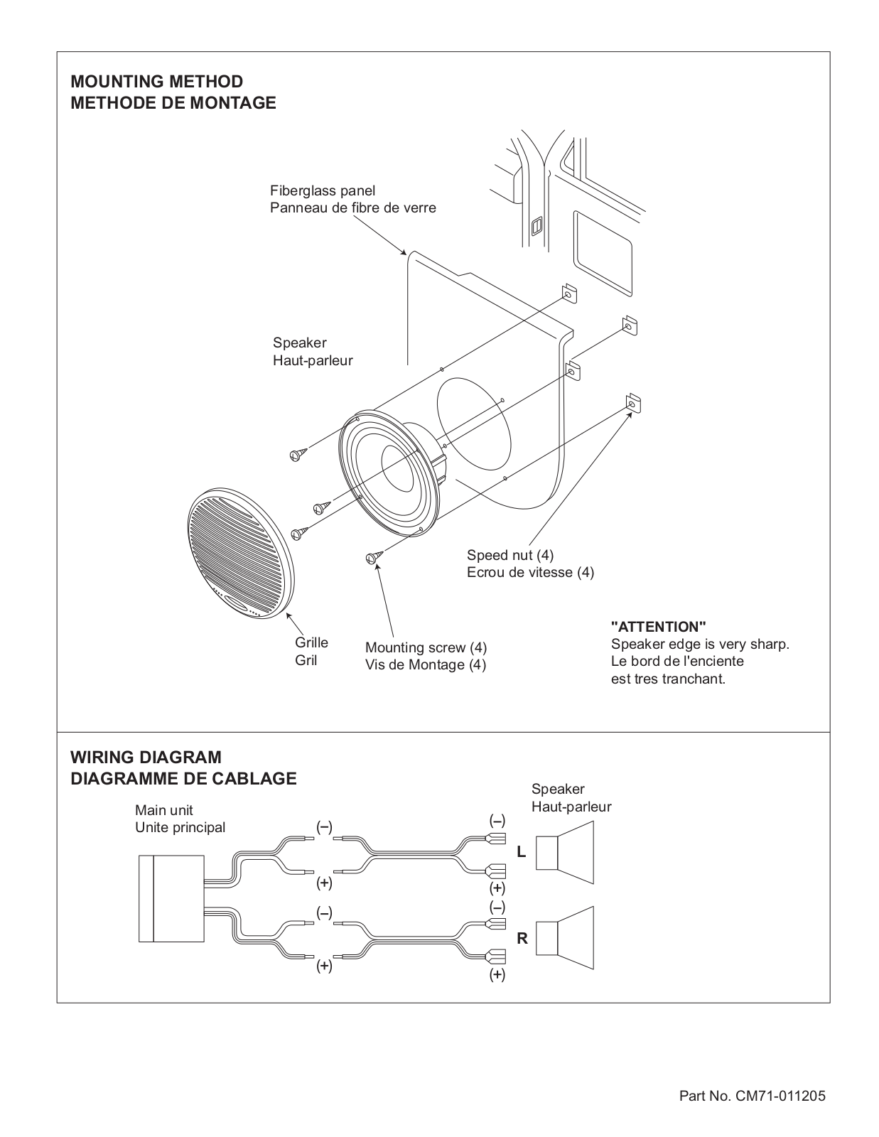 Clarion CMDC7.1 INSTALLATION MANUAL