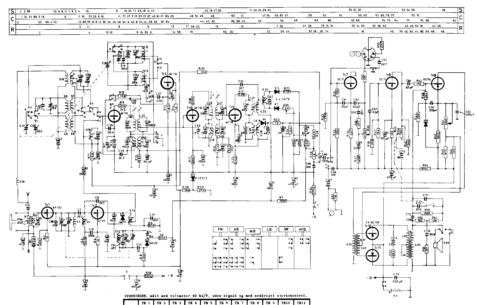 Aristona TR1031D Schematic