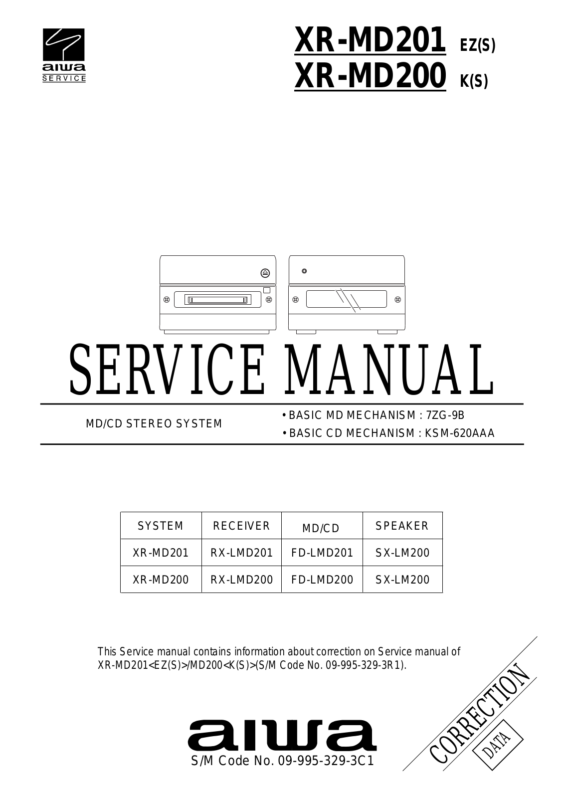 AIWA XR MD201 Service Manual