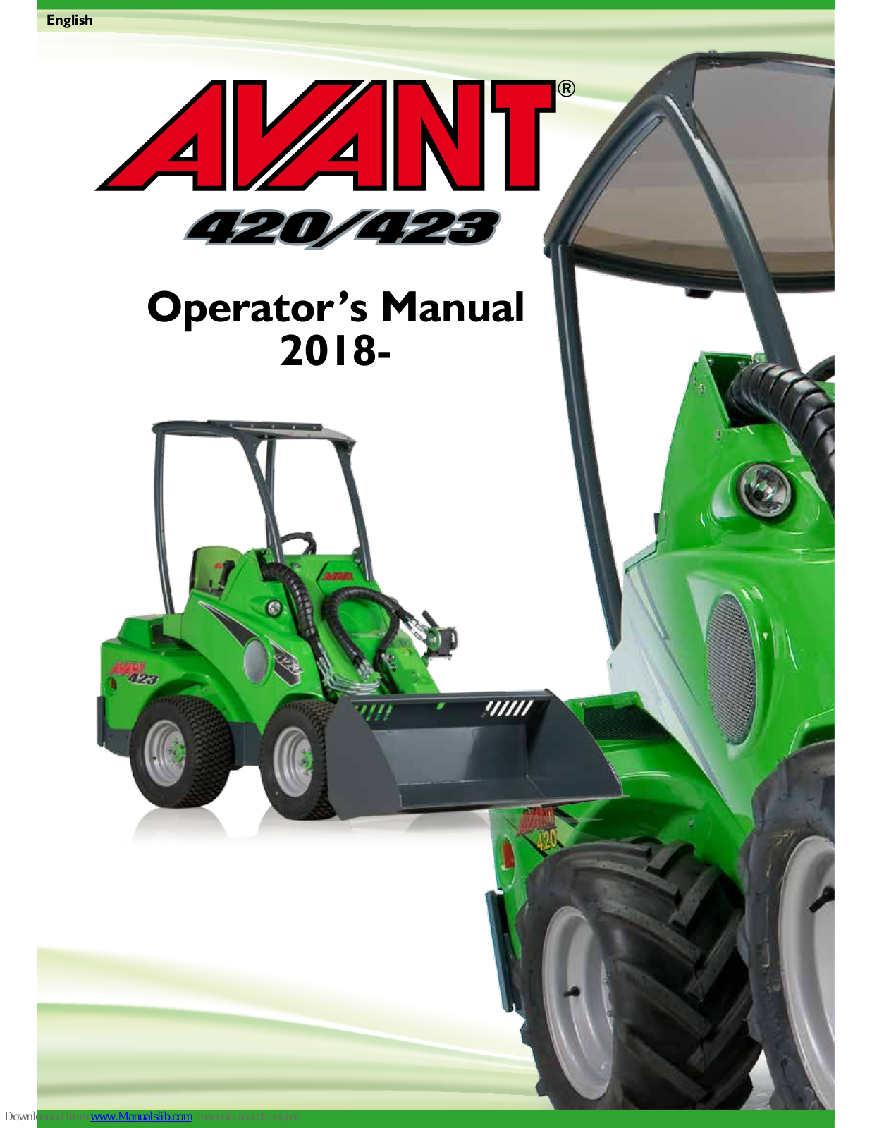 AVANT 423, 420 Operator's Manual - ManualMachine.com