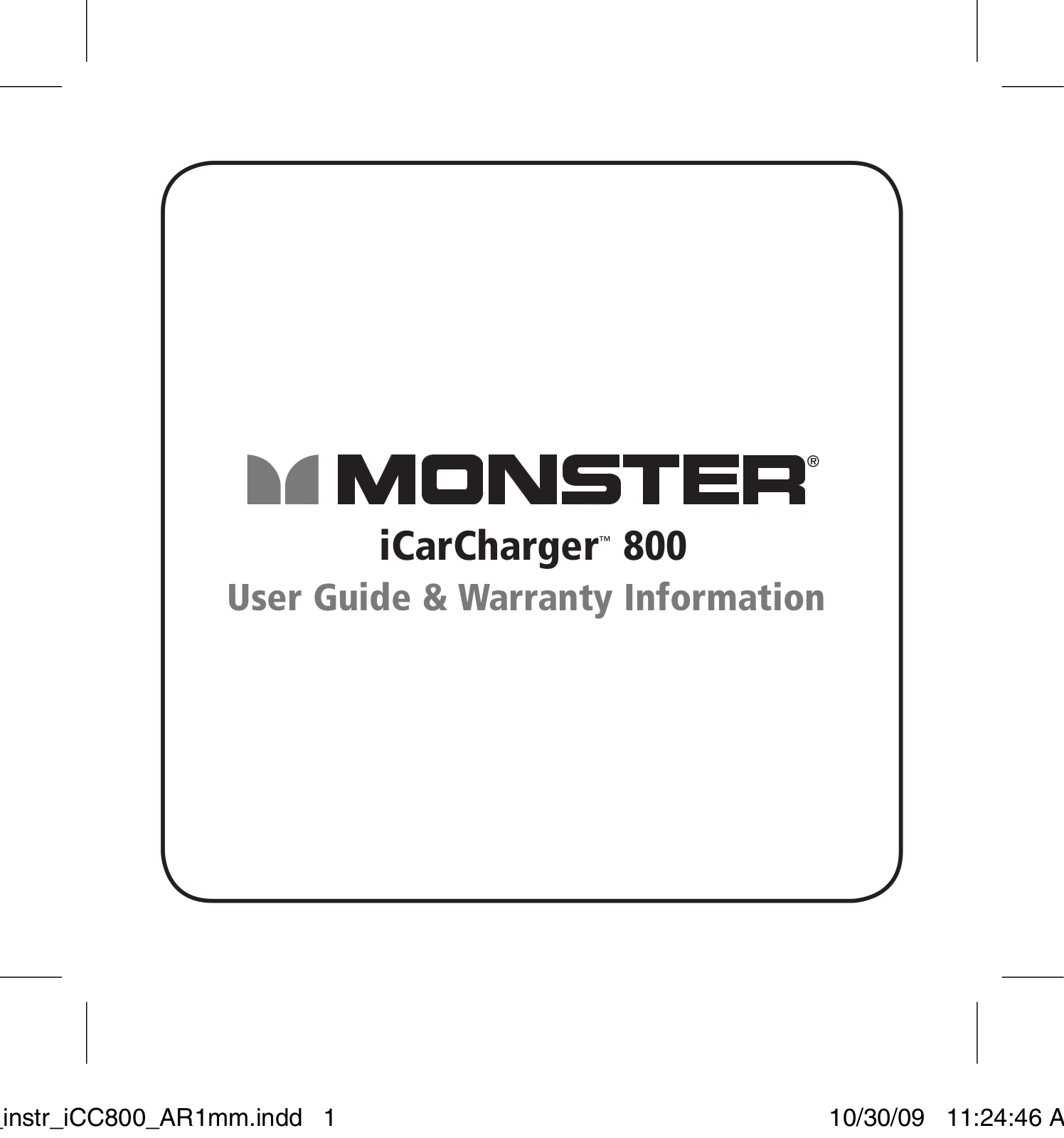 Monster iCarCharger 800 User Manual