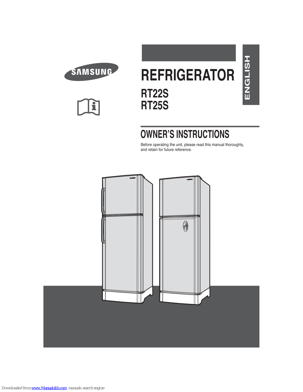 Samsung RT22DASW, RT22DASS, RT25DASS, RT25DASW, RT22S Owner's Instructions Manual