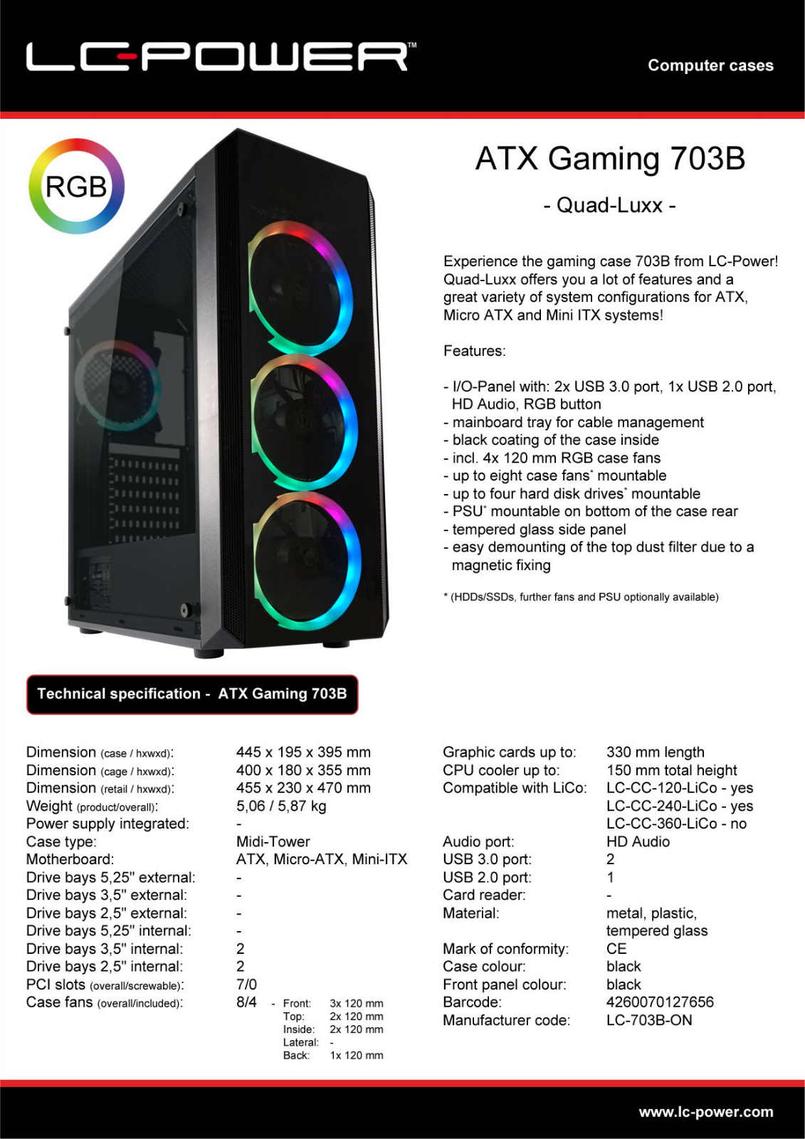 LC-Power LC-703B-ON User Manual