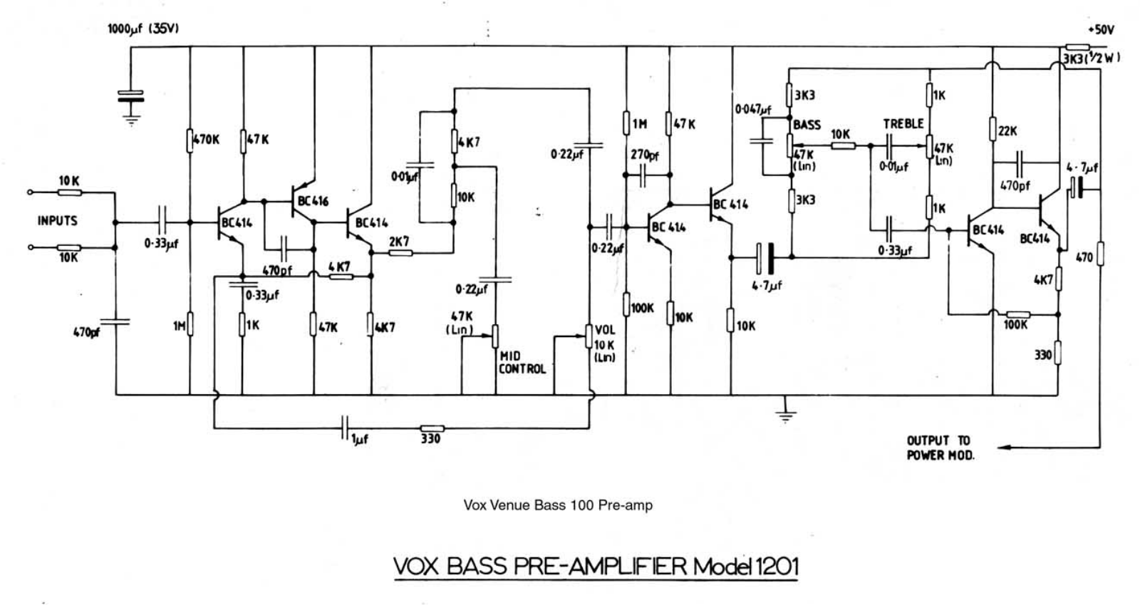 Vox vbass100 schematic