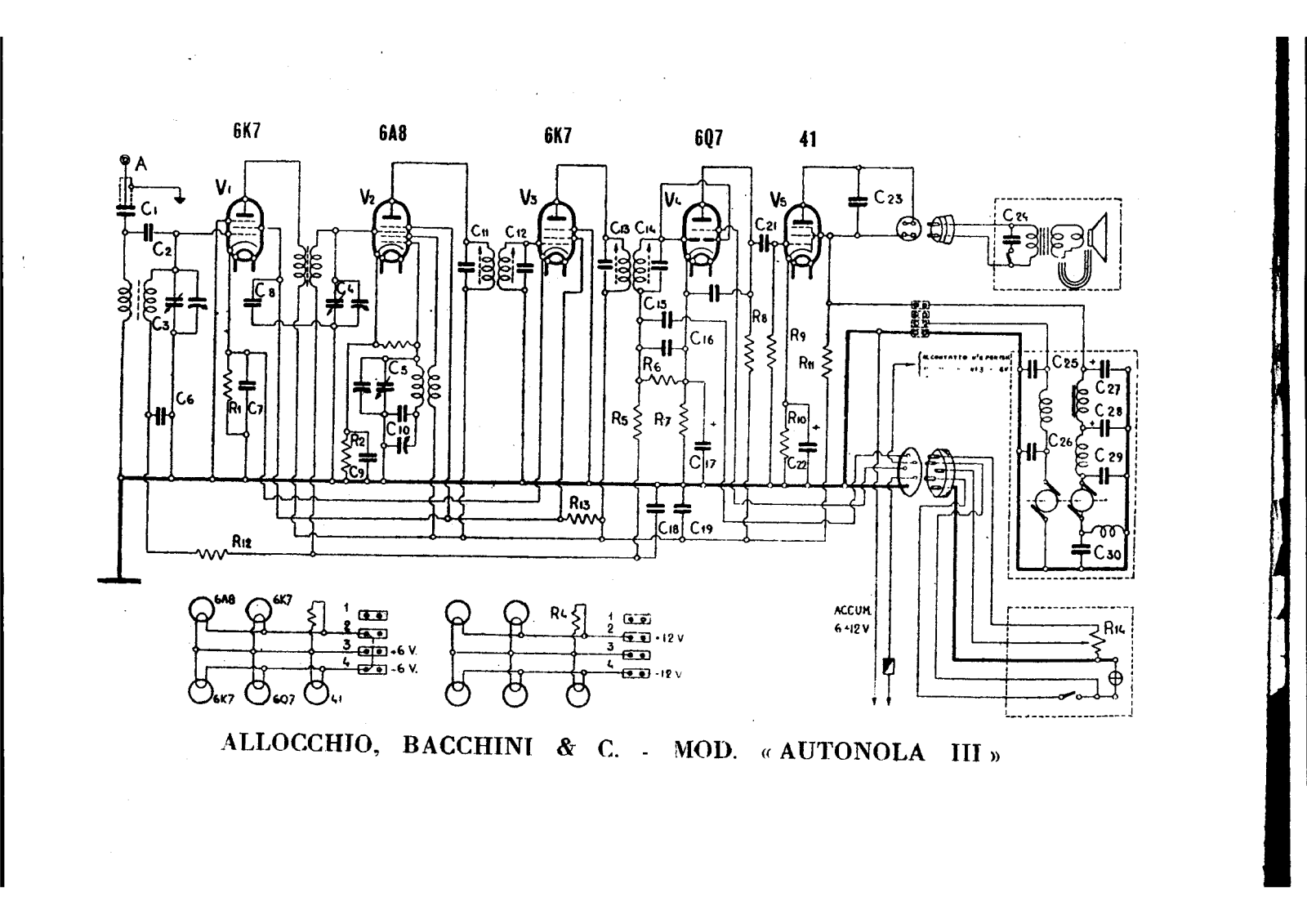 Allocchio Bacchini autonola iii schematic