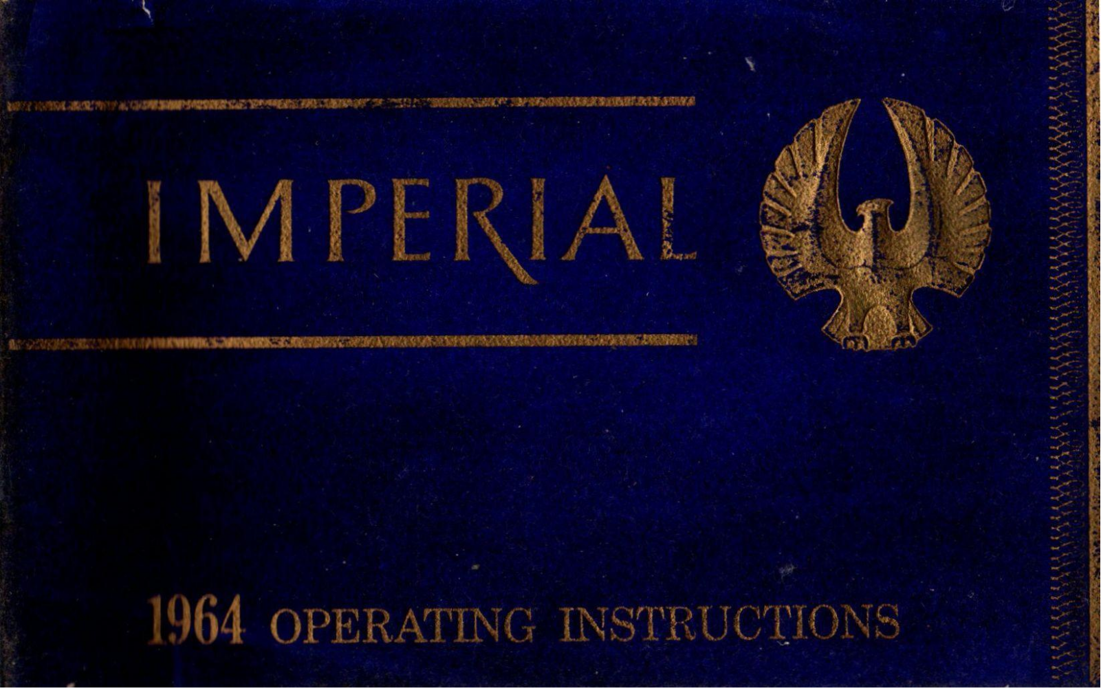 Chrysler Imperial 1964 Operating Instructions