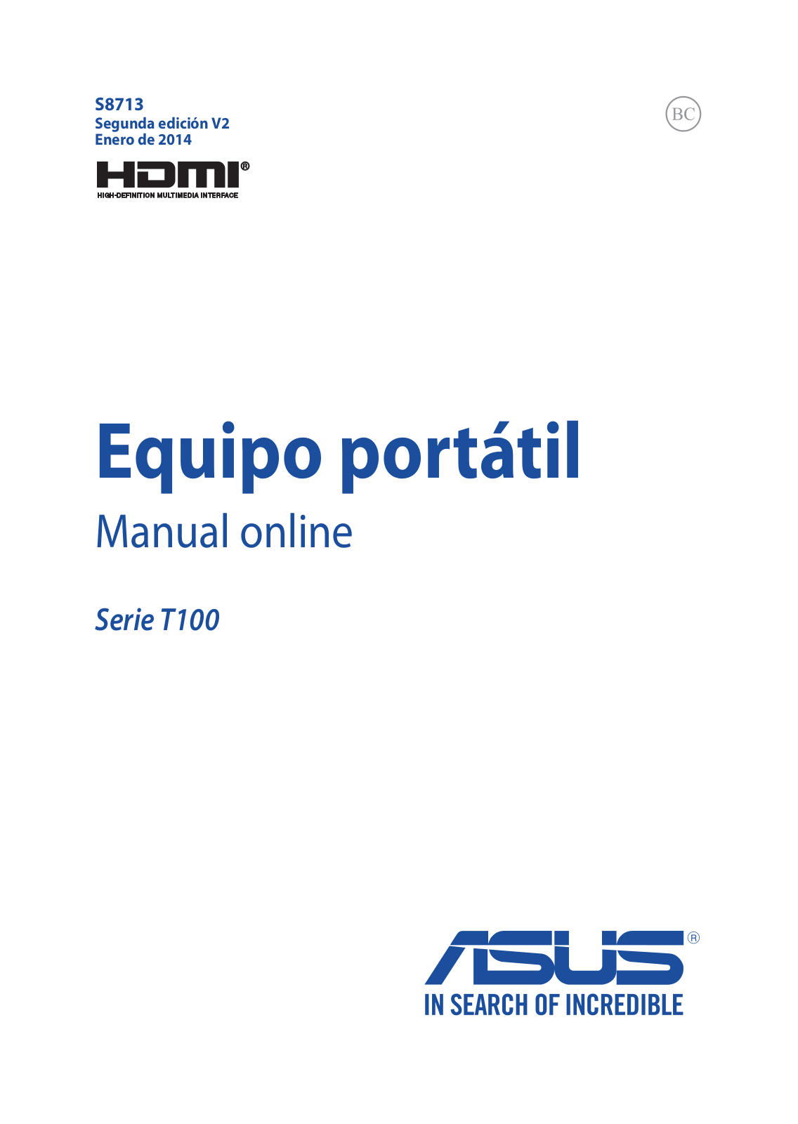 Asus T100 Instruction Manual