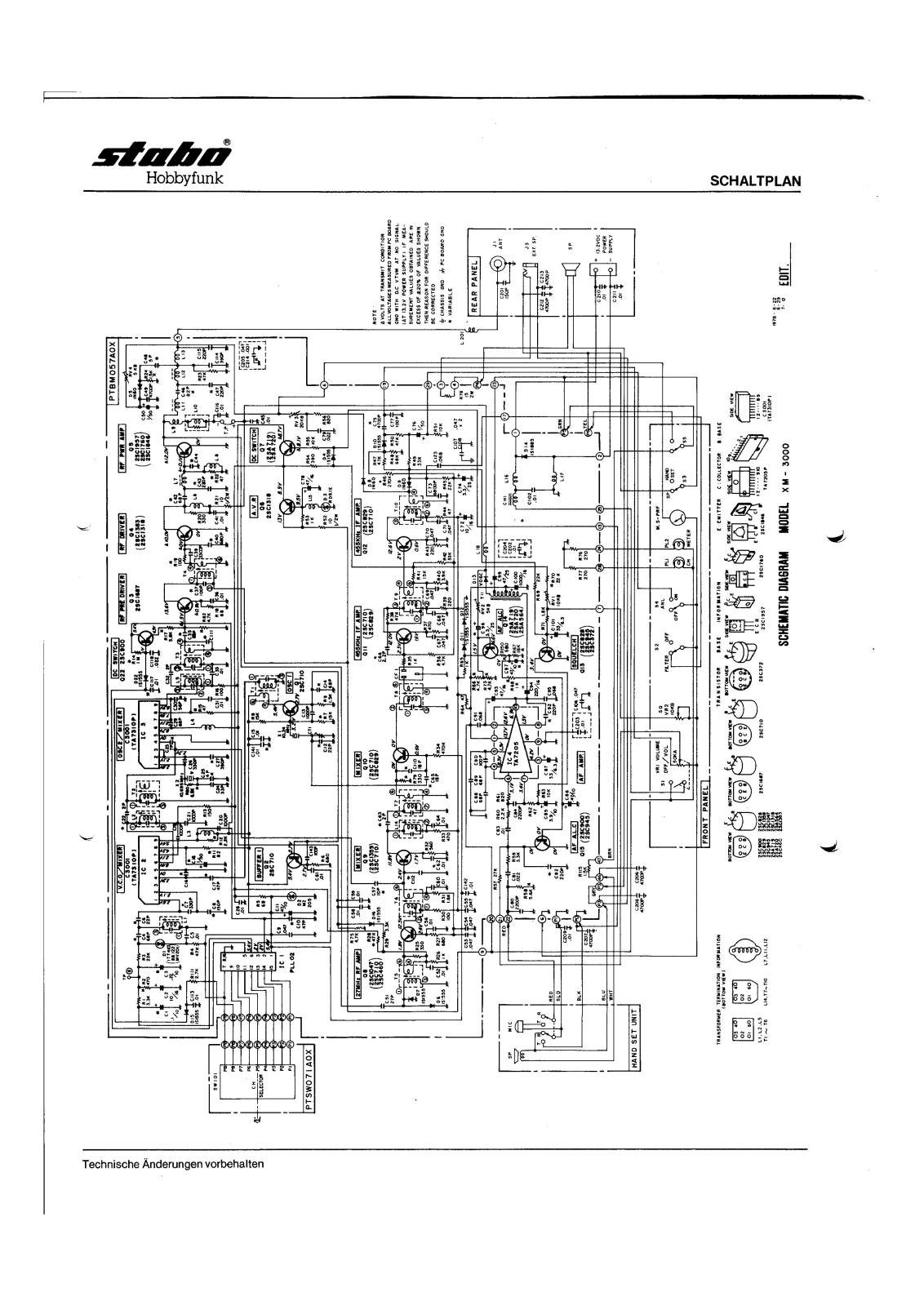 stabo xm 3000 Schematic