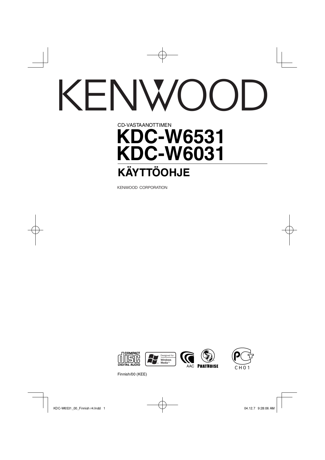 Kenwood KDC-W6531, KDC-W6031 User Manual