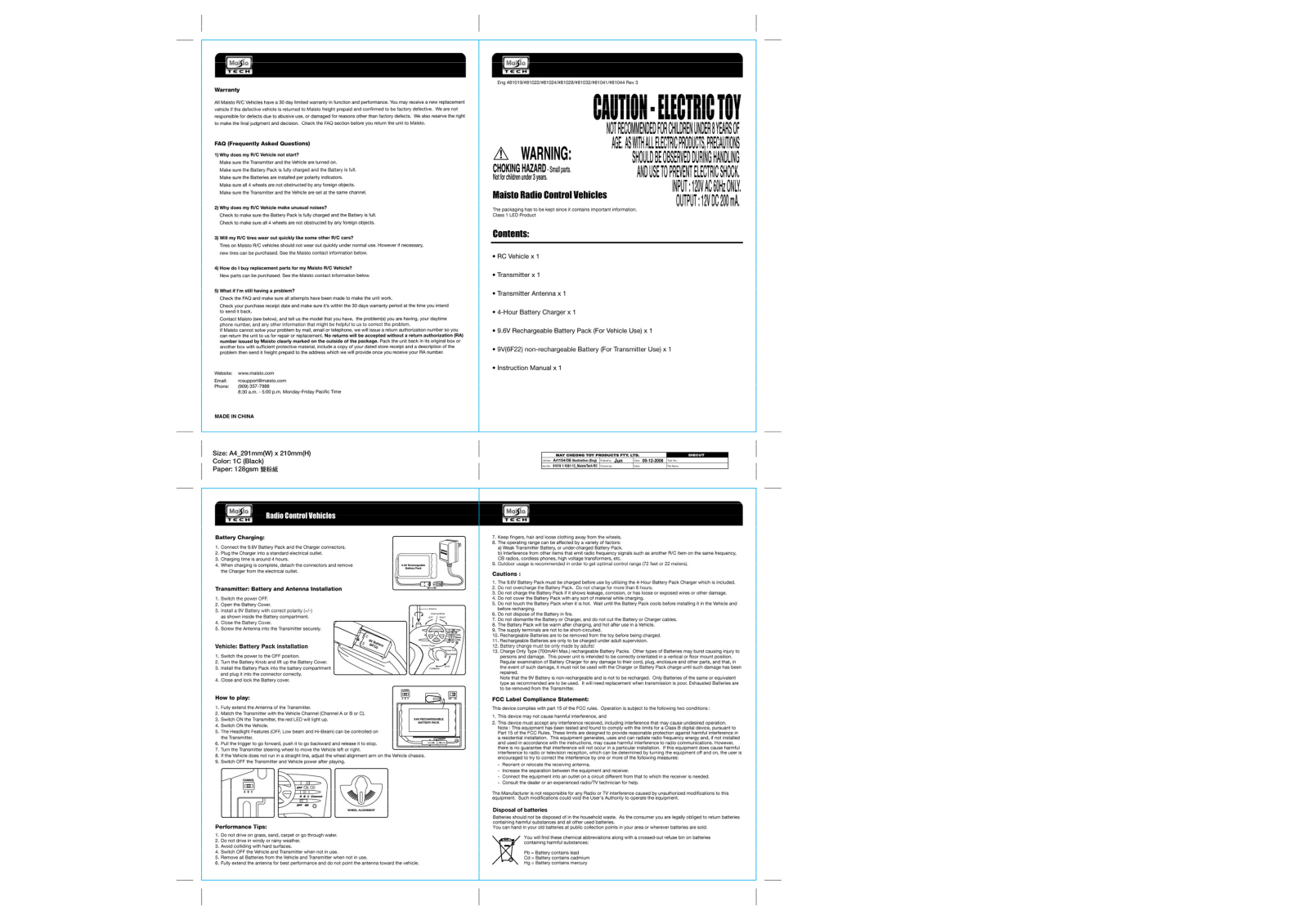 May Cheong Toy Fty 04236RC27 User Manual