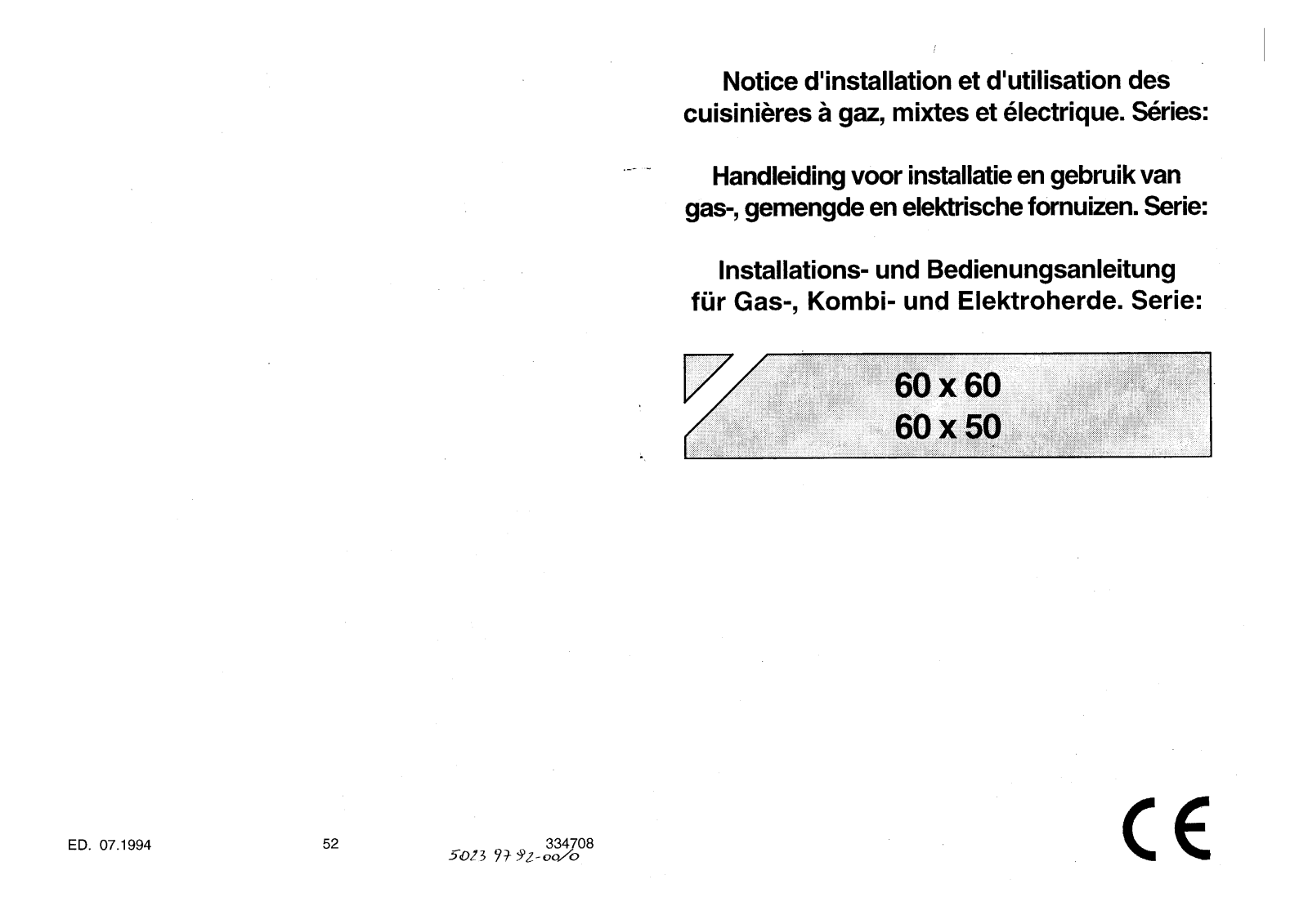 Zanussi ZA6021BL/1 User Manual