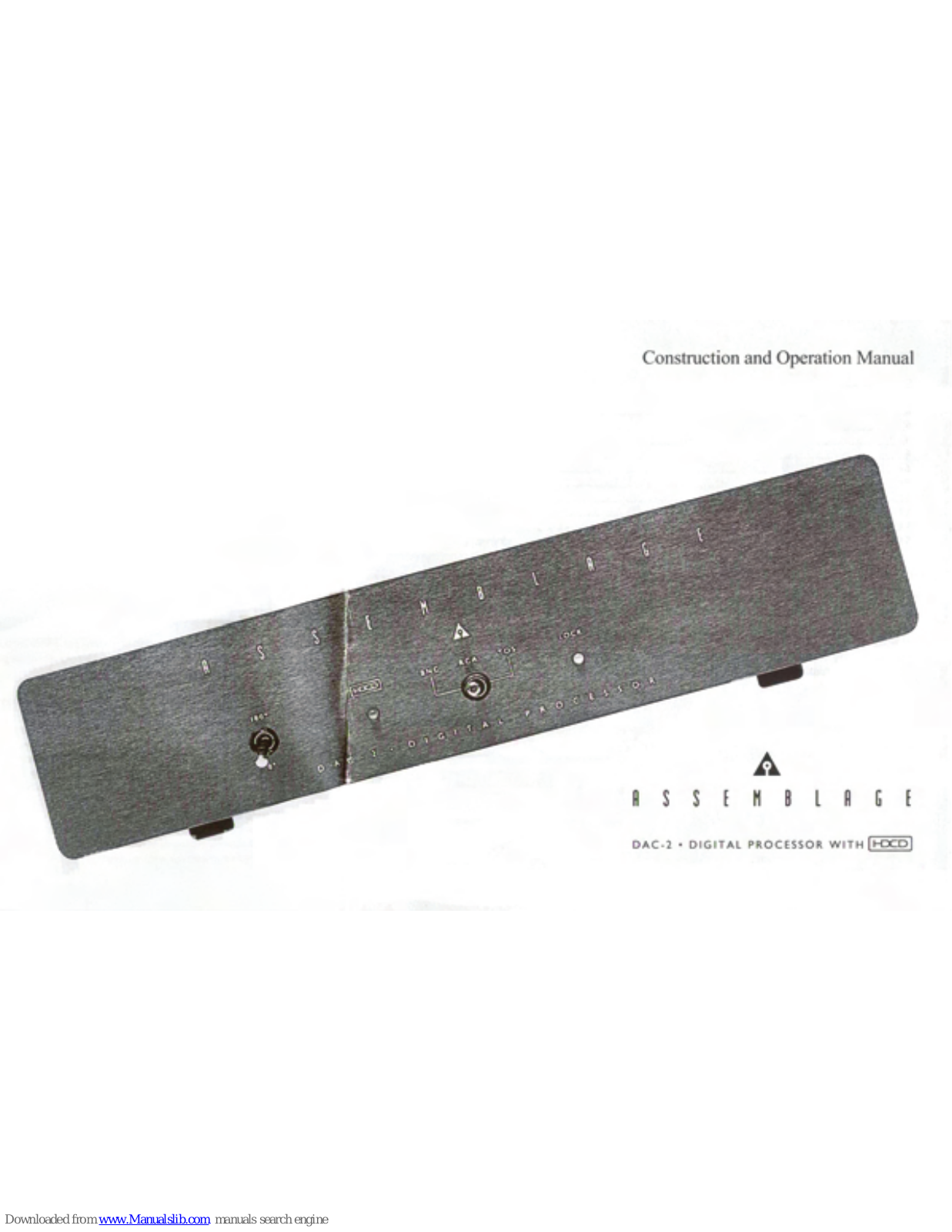 assemblage DAC-2 Construction And Operation Manual - ManualMachine.com