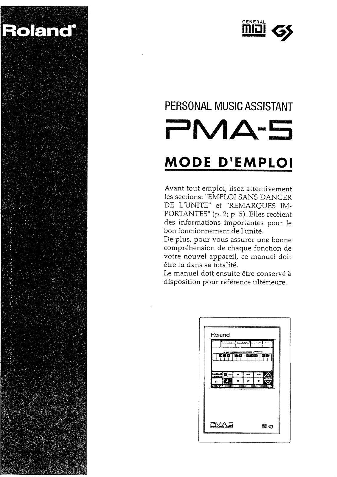 Roland PM-A5 User Manual