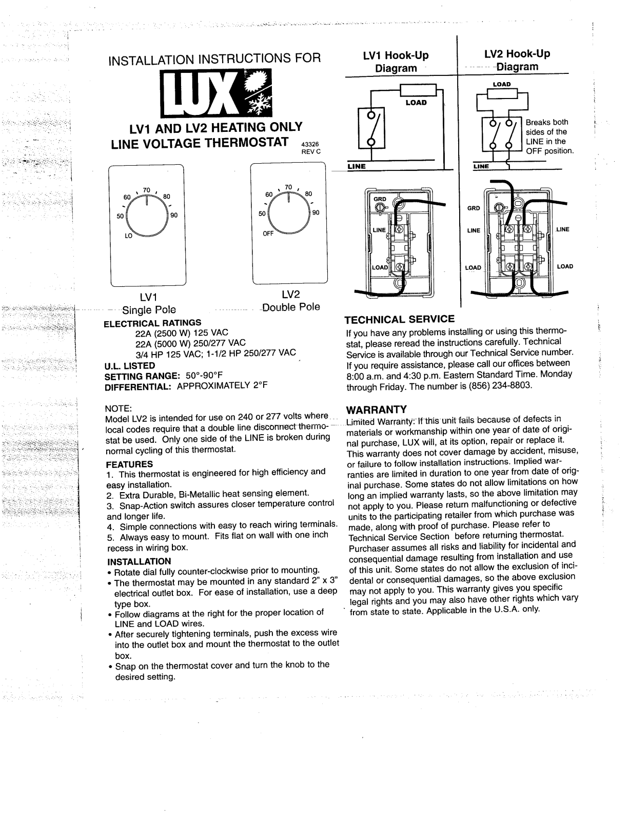 Aeg-electrolux LUX LV1-2 User Manual