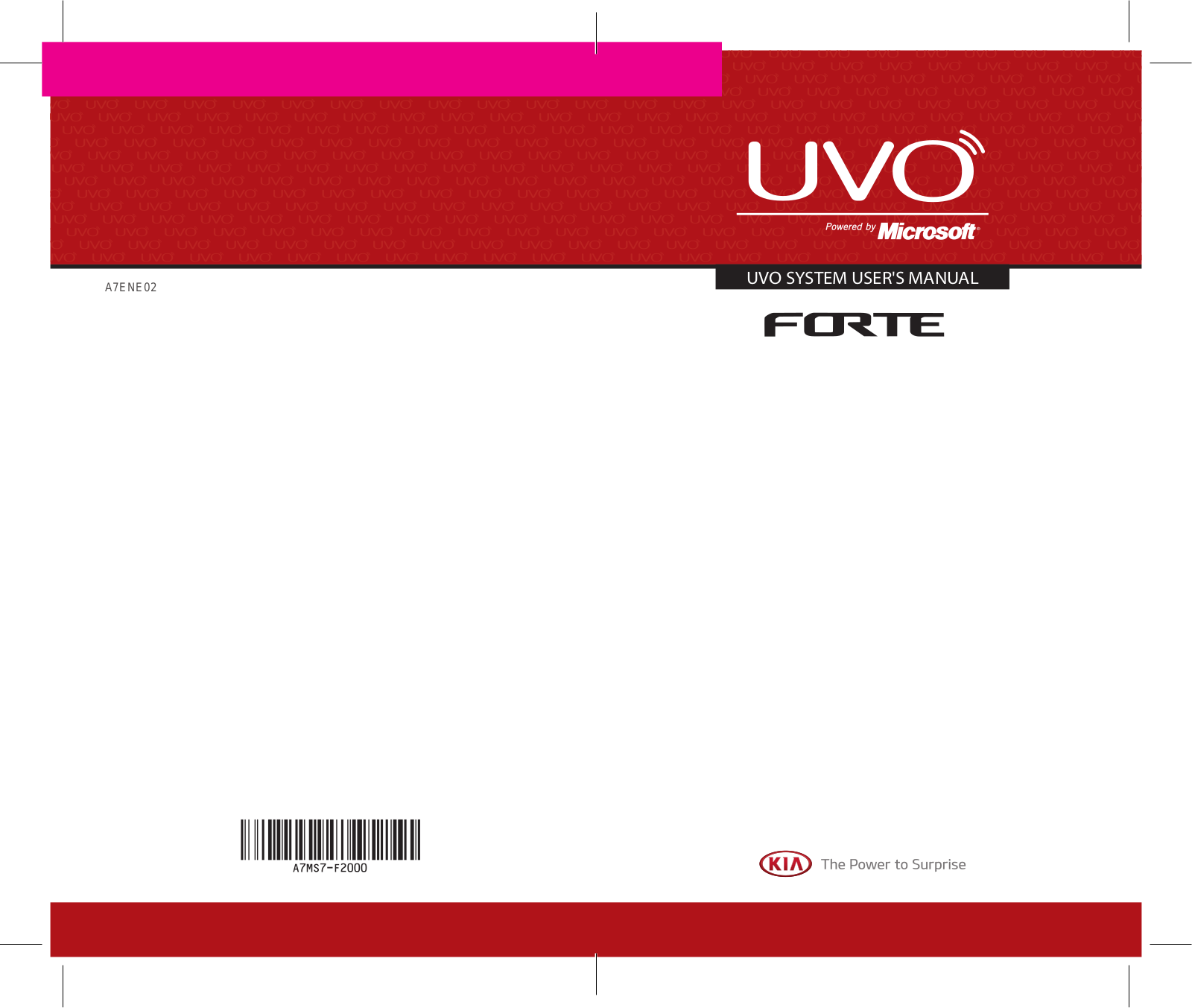 Kia Forte Uvo System 2015 Owner's Manual